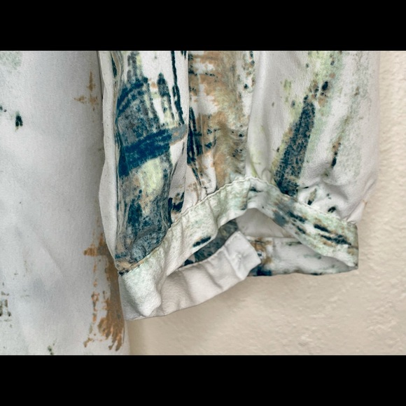 Maternity Dress WaterColor Abstract, Liz Lang, tie, quarter sleeves, spring - Picture 6 of 10